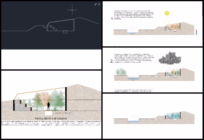 Highest Good Food, How to Make a Difference in the World, One Community Weekly Progress Update #645, Walipini design refinement, passive climate control strategies, underground temperature regulation, water management system design, frost line integration, ecological drainage planning, flood management diagram, underground pipe cooling, sustainable greenhouse architecture, Highest Good Food initiative.