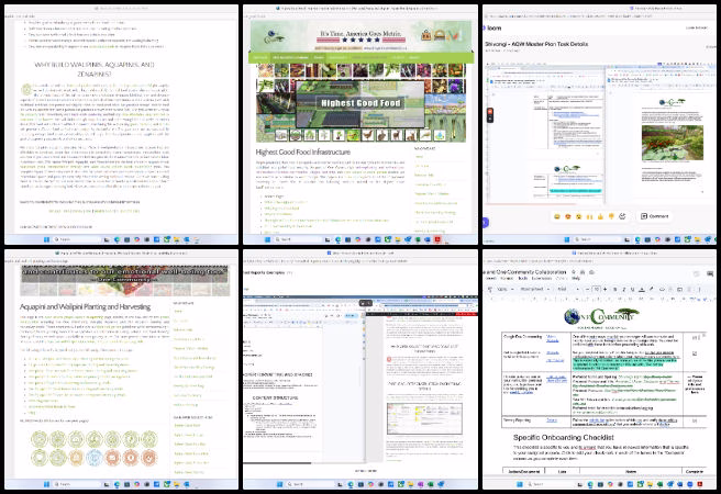 Highest Good Food, Widespread and Lasting Eco-lifestyle Access, One Community Weekly Progress Update #642, Highest Good Food Project, food infrastructure design, Aquapini Walipini open source, planting harvesting documentation, graphic standards development, open source folder analysis, DWG files review, cohesive narrative development, funder presentation materials, replication documentation standards.