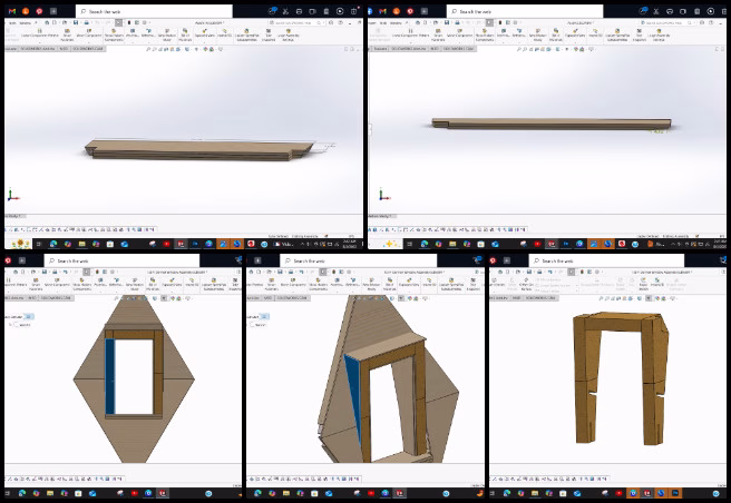 Ariana, Duplicable City Center, Sustainable Resource Development and Access, One Community Weekly Progress Update #646, material switch window redesign, reduced complex cuts, updated window part dimensions, eliminated glued components, assembly instruction updates, material thickness adjustment, revised window fit, improved construction process, new window material impact, window design optimization