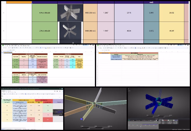 FEA analysis hub connector, report formatting engineering, bolt configuration comparison, Excel documentation management, hub connector manufacturing process, cost analysis engineering bolts, hardware economic assessment, hub connector design improvements, engineering project documentation, structural component analysis