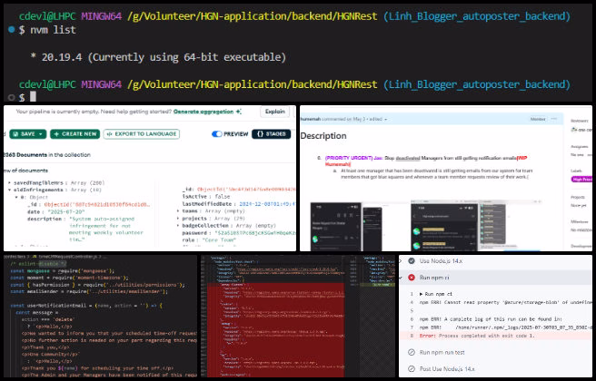 blue steel, highest good network software, sustainable resource development and access, one community weekly progress #646, merge conflict resolution, react frontend debugging, npm dependency issues, react-quill module fix, lint-staged configuration error, reddit oauth2 integration, axios 404 error debugging, useeffect double execution issue, backend api troubleshooting, blue square notification logic fix
