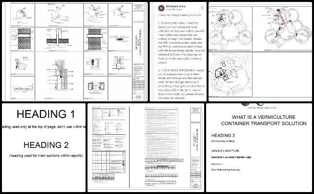 Earthbag Village, Creating an Ecological Living Paradigm, One Community Weekly Progress Update #647, Earthbag Village plumbing plans, 4-dome home plumbing design, sustainable housing plumbing, plumbing isometric details, eco village infrastructure, open source ecological living, Earthbag Village housing project, sustainable resource development, eco-friendly plumbing systems, architectural model plumbing updates