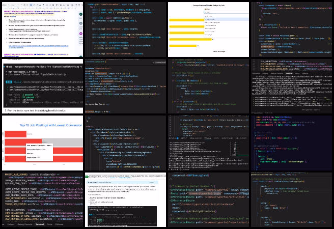 Dev Dynasty, Highest Good Network Software, Creating an ecological living paradigm, One Community Weekly Progress Update #647, dark mode UI fixes, MongoDB aggregation endpoints, Reactstrap PR review dashboard, frontend registration component development, PR testing and analytics coordination, ecological software development team, Highest Good Network project updates, Node.js version conflict resolution, job analytics visualization with charts, open-source community collaboration. 