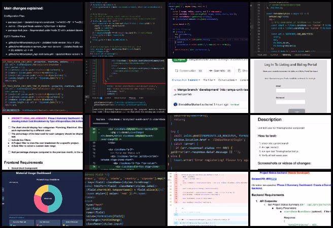 Dev Dynasty, Highest Good Network Software, Highest Good Future Building, One Community Weekly Progress Update #649, Dev Dynasty weekly summary, dark mode styling, Material Usage Dashboard, Node.js 20 upgrade, reusable CSS modules, Event Registration page validation, Job Posting Page Analytics, Competitive Roles job analytics, Listing and Bidding Platform, Highest Good Future building, collaborative software development