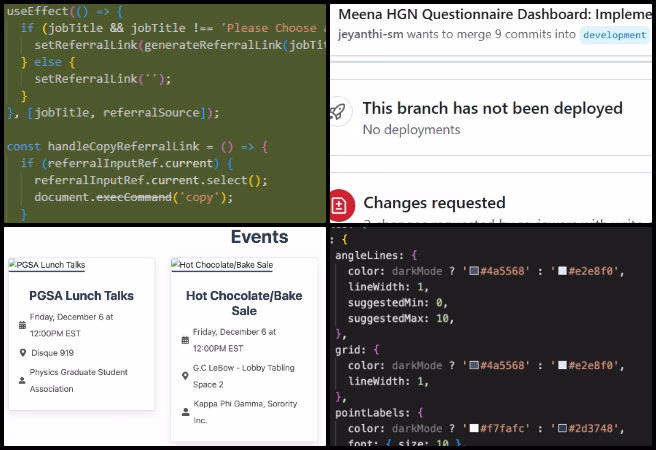 Creating an Ecological Living Paradigm, One Community Weekly Progress Update #647, HGN Software Development, Highest Good Network, EventFeedback collection, Node version update, Husky pre-commit hook, ESLint fixes, Navbar styling changes, Referral Link Requirement feature