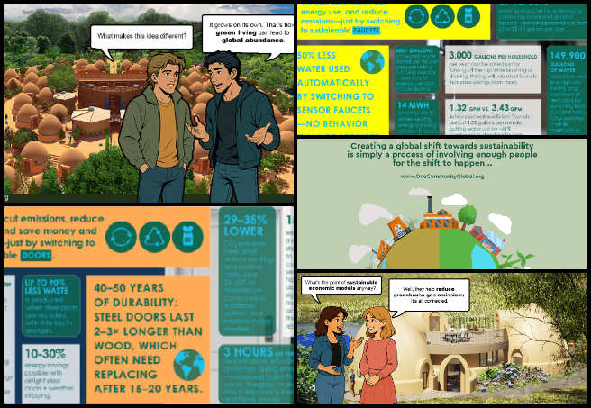 Graphics Design, Highest Good Network, Creating an Ecological Living Paradigm, One Community Weekly Progress Update 647, poster design updates, new character designs, MidJourney artwork, ChatGPT character creation, Photoshop design refinement, creating an ecological living paradigm, sustainable infographic design, social media image updates, graphic design content updates, Dropbox version control