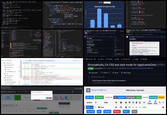 Highest Good Network software, Launching a New Paradigm of Sustainable Ideas, One Community Weekly Update #650, Twitter/X auto-poster debugging, white screen issue fix, merge conflict resolution, PR grading screen API development, email notification system bug fix, Job Listing Page pagination fix, applicants age bar graph, dark mode feature implementation, Application/Job Posting Page modularization, volunteer hours distribution pie chart.