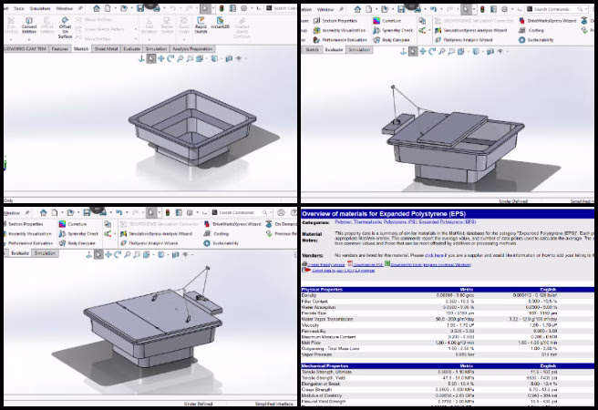 ANSYS thermal analysis, spa pool redesign, heat loss calculation, U value testing, R value analysis, convection coefficient setup, radiation emissivity inputs, construction thermal simulations, spa cover hinge redesign, engineering heat flux mapping