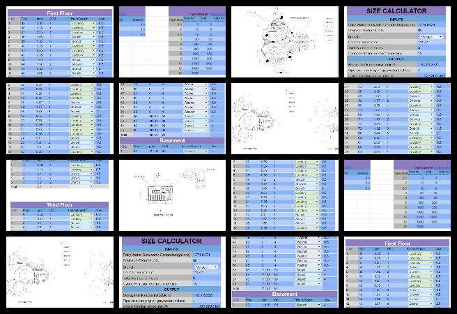 Greywater pipe naming update, GPM flow rate revision, SketchUp 2D extraction, greywater pond integration, pipe size calculator, drainage fixture unit calculation, sustainable water reuse system, plumbing routing optimization, floor plan updates, green building plumbing design.