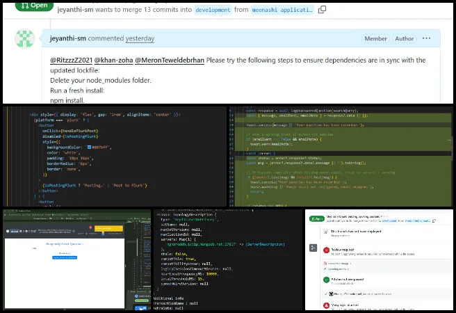 Expressers Software Development Team, working on Highest Good Network software, Creating a Sustainable World to Benefit Us All, One Community Weekly Progress Update #653. Updates included Plurk feature UI integration, MongoDB connection fixes, Collaboration Ads Creation Page fields, Mastodon auto-poster with environment token handling, dark mode improvements, and UI alignment with HGN standards