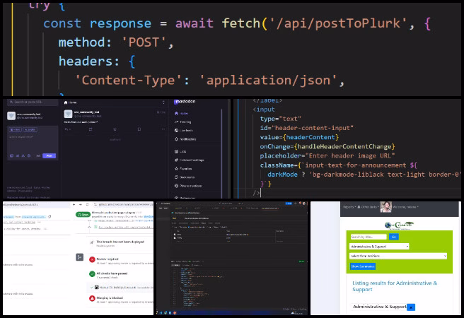 Highest Good Network software, Expressers team progress, open source utopia models, Plurk auto-poster, Mastodon auto-poster, dark and light mode updates, jobPositionCategory improvements, Show Summaries toggle, backend job-controller fixes, dropdown UI enhancements, CSS dark mode styling, hover effects, team management, One Community, Weekly Progress Update #651