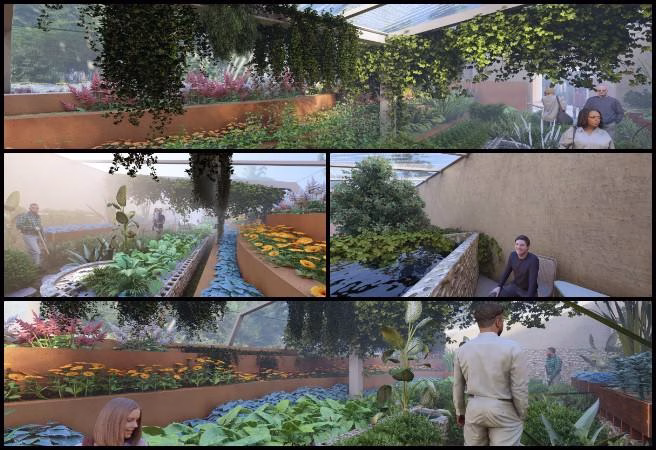 Faeq ,Highest Good Food - Open Source Utopia Models , One Community Weekly Progress Update #651, Earthbag Village 4-dome cluster, Southwest region house designs, Southeast region house designs, sustainable building materials, architectural feature integration, housing design visualizations, open source village model, One Community open source project, Highest Good Food initiative, open source utopia models