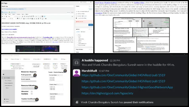 Highest Good Education, Global-Sustainability Systems Design, One Community Weekly Progress Update #652, Highest Good Education platform, program manager contributions, Figma design development, student dashboard design, project manager profile review, software component consistency, teacher dashboard onboarding, backend task management, documentation and resource tracking, global-sustainability systems design