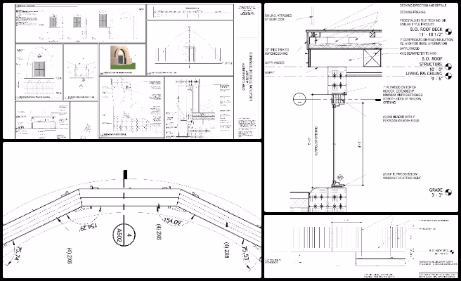 Earthbag Village, Open Source Utopia Models, One Community Weekly Progress Update #651, Earthbag Village construction documents, Revit model updates, rooftop deck railing design, sustainable window detail drawings, architectural section details, eco-friendly housing design, open source village construction, regenerative community architecture, green building documentation, community-scale sustainable design