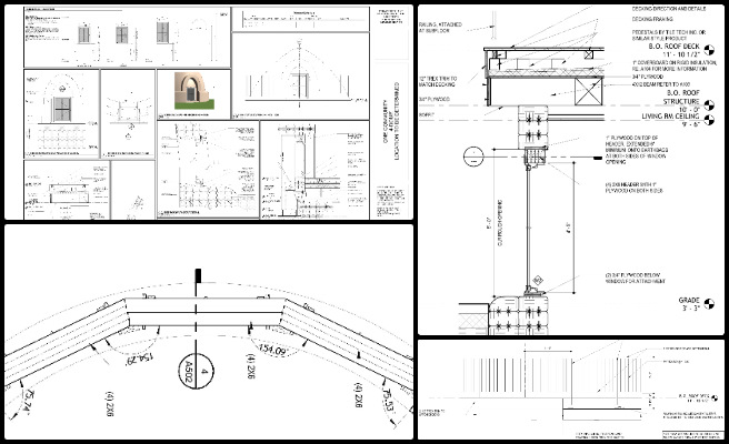 Earthbag Village, Open Source Utopia Models, One Community Weekly Progress Update #651, Earthbag Village construction documents, Revit model updates, rooftop deck railing design, sustainable window detail drawings, architectural section details, eco-friendly housing design, open source village construction, regenerative community architecture, green building documentation, community-scale sustainable design