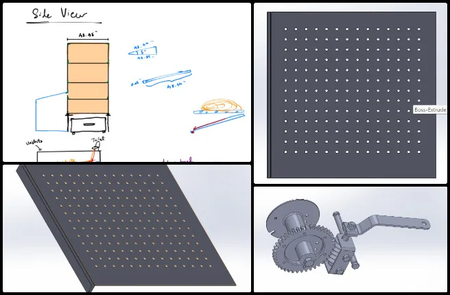 Vermiculture Toilet, Open Sourcing the World We Want, One Community Weekly Progress Update #654, Vermiculture Toilet winch redesign, higher gear ratio winch system, sustainable waste drawer mechanism, sloped drainage tray design, gutter system for waste redirection, solid and liquid waste separation, eco-friendly filtration unit integration, CAD modeling for sanitation system, open source composting toilet design, regenerative village waste management