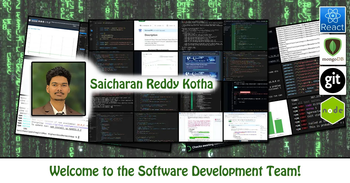 Saicharan Reddy Kotha, One Community Volunteer, Highest Good collaboration, people making a difference, One Community Global, helping create global change, difference makers