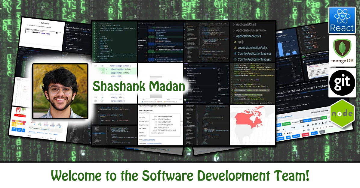 One Community Welcomes Shashank to the Software Team!