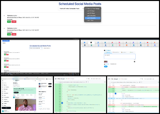 Highest Good Network Software, Open Sourcing The World We Want, One Community Weekly Progress Update #654, special filter API, frontend bug fix, team code updates, Node 20 upgrade, post schedule database, post history management, direct posting to X, scheduled Facebook posts, social media composer updates, development branch merge