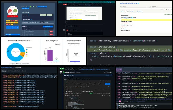 binary brigade, highest good network software, conscientious stewardship of our biosphere, one community weekly progress #658, replicate task feature, task duplication function, weekly summaries report, frontend and backend development, permission control fixes, css modules migration, lesson plan builder ui, community portal updates, mongodb query optimization, figma design improvements