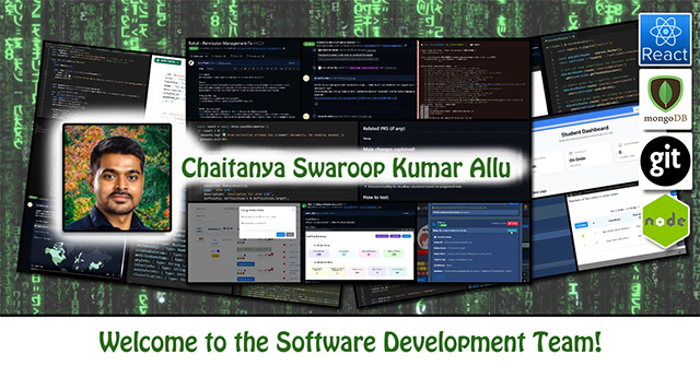 Chaitanya Swaroop Kumar Allu, One Community Volunteer, Highest Good collaboration, people making a difference, One Community Global, helping create global change, difference makers