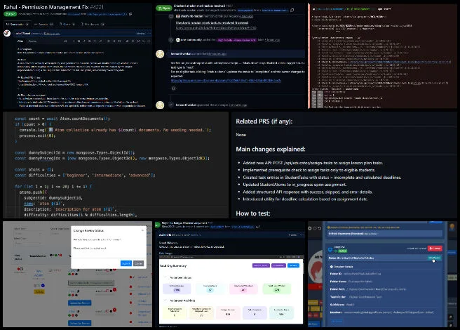 Code Crafters, Highest Good Network Software, Solutioneering The World We Want, One Community Weekly Progress Update #657, web application development, backend API design, frontend UI optimization, database seeder scripts, access management system, error handling framework, task assignment automation, education portal development, permission management refactoring, software quality assurance