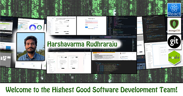 Harshavarma Rudhraraju, One Community Volunteer, Highest Good collaboration, people making a difference, One Community Global, 