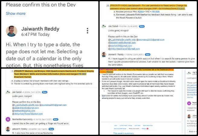 Highest Good Network, One Community, project management, task tracking, status tracking, team management, software development, pull request testing, code review, volunteer contributors, QA testing, open source, documentation, workflow tracking, productivity, collaboration, transparency, weekly update, software quality, sustainable and free-shared eco-solutions