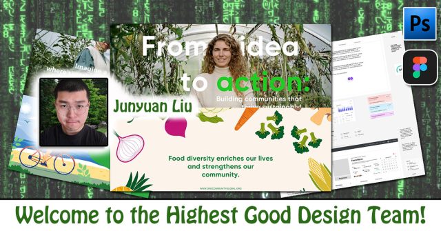 Junyuan Liu, One Community Volunteer, Highest Good collaboration, people making a difference, One Community Global, helping create global change, difference makers