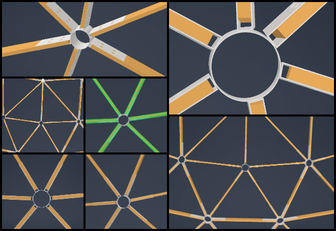 One Community Weekly Progress Update #658, Conscientious Stewardship of Our Biosphere, Duplicable City Center FEA analysis review, dome assembly beam trimming completion, row 5 model verification discussion, team collaboration and alignment One Community, mechanical design coordination, sustainable dome connector analysis, open source engineering workflow, eco-architecture system updates