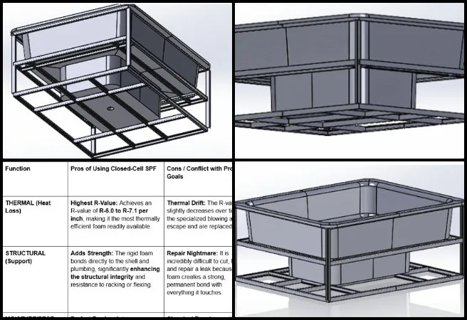 One Community Weekly Progress Update #658, Conscientious Stewardship of Our Biosphere, Eco-Spa thermal and structural compliance, California Title 24 regulation research, aircrete and cinder block shell validation, insulation and heat loss strategy One Community, open source sustainable spa engineering, I-beam and HSS structure evaluation, eco-architecture thermal design optimization, durability and freeze protection systems