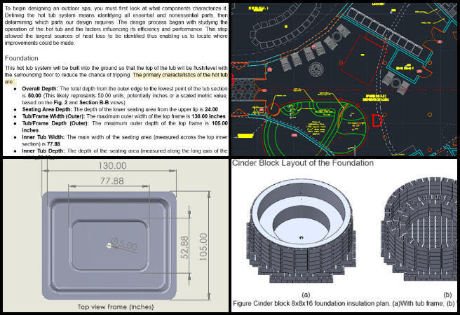 One Community Weekly Progress Update #656, Sustainable and Free-shared Eco-solutions, Natural Pool and Eco-spa documentation, Duplicable City Center sustainable spa design, CAD image labeling and drawings, structural durability simulation One Community, open source recreation systems, eco-architecture material alignment, sustainable design feedback updates, pool and spa engineering simulation
