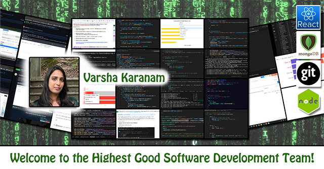 Varsha Karanam, One Community Volunteer, Highest Good collaboration, people making a difference, One Community Global
