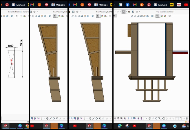 Ariana, Duplicable City Center, Improving the Human Living Experience, One Community Weekly Progress Update #663, CAD window framing, 3D assembly modeling, sustainable construction design, architectural component layout, precision cutting plan, updated assembly manual, design measurement alignment, insulation system detailing, open source building documentation, energy-efficient window system