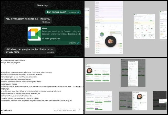 Chelsea, Highest Good Food. Open Sourcing Sustainable Civilization Development, One Community Weekly Progress Update #662, Transition Food Self-sufficiency software, kitchen inventory tracking system, sustainable food management tools, Figma UX/UI mockups, recipe and ingredient planning software, Highest Good Food initiative, open source sustainability design, eco-friendly software development, One Community sustainable civilization, regenerative food system technology