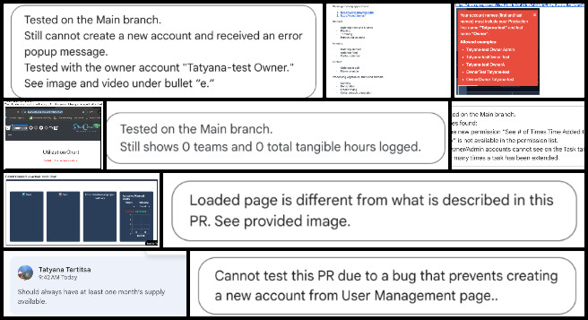Core Team, HGN PR Testing, Jump-starting Our Sustainable Future, One Community Weekly Progress Update #659, HGN software testing, PR validation, User Management bugs, dynamic scoring and ranking logic, cost prediction line chart, grouped bar graph frontend, module CSS updates, badge testing and validation, Kitchen Software Proposal, software quality assurance