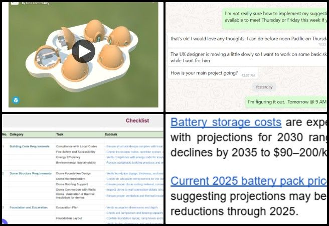 Core Team, Highest Good Energy, Creating a Sustainable World That Benefits Everyone, One Community Weekly Progress Update #660, Highest Good Energy initiative, solar energy microgrid report updates, renewable energy documentation, Earthbag Village construction planning, sustainable inventory software discussion, eco energy system organization, One Community open source platform, participatory sustainable development, regenerative building coordination, creating a sustainable world that benefits everyone