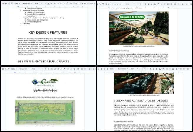 Gayatri, Highest Good Food, Creating a Sustainable World That Benefits Everyone, One Community Weekly Progress Update #660, Walipini 3 sustainable greenhouse report, eco architecture design features, people spaces and spatial layout, regenerative greenhouse systems, rendering views and visual legends, sustainable building documentation, Highest Good Food initiative, One Community open source platform, participatory environmental design, creating a sustainable world that benefits everyone