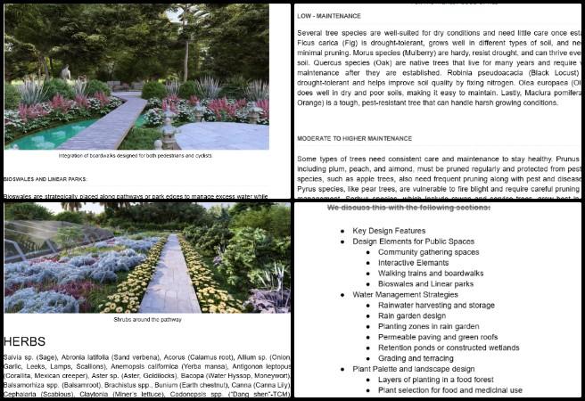 Gayatri, Highest Good Food, Jump-starting Our Sustainable Future, One Community Weekly Progress Update #659, Southeast and southwest area design report, sustainable architecture render captions, eco design title recommendations, report formatting for web standards, Highest Good Food initiative, One Community open source platform, participatory regenerative development, sustainable design documentation, eco community planning visuals, jump-starting our sustainable future