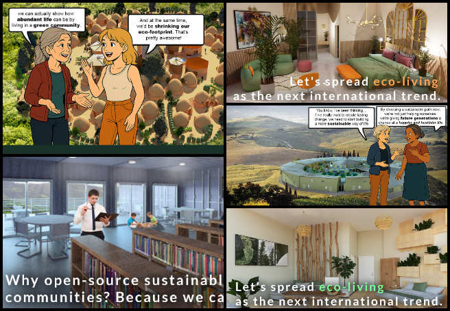 Graphics Design, Highest Good Network, Open Sourcing Sustainable Civilization Development, One Community Weekly Progress Update 662, visual design updates, ai-generated characters, social media graphics, poster redesign, content refinement, ai image generation tools, visual communication workflow, sustainability-focused design, team collaboration announcement, shared asset management