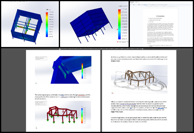 Highest Good Network, Open Sourcing Sustainable Civilization Development, One Community Weekly Progress Update 662, 4 dome cluster roof design report, structural calculation review, mechanical engineering documentation, FEA simulation updates, vermiculture toilet design verification, sustainable system engineering, collaborative report assembly, Earthbag Village project alignment, structural performance evaluation, natural building engineering 