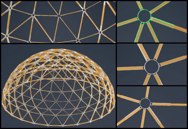 Koushik, Duplicable City Center, Open Sourcing Sustainable Civilization Development, One Community Weekly Progress Update #662, dome structural updates, project row validation, engineering workflow coordination, CAD file organization, structural design alignment, dome assembly progress tracking, sustainable construction engineering, collaborative design integration, technical file verification, eco infrastructure planning