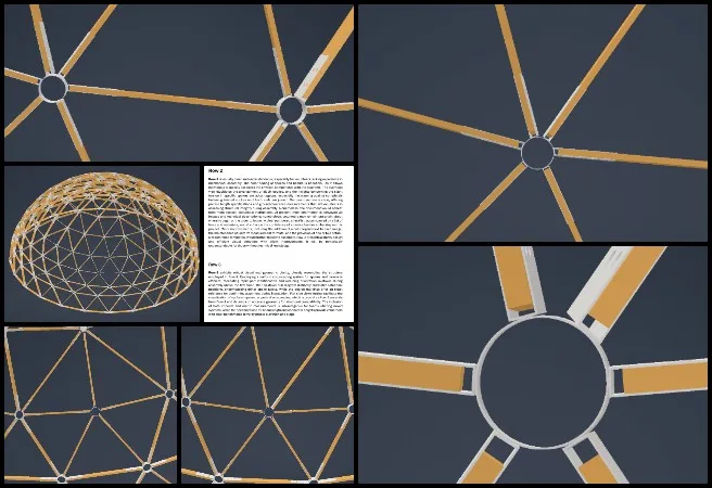 Koushik, Duplicable City Center, Pragmatic Eco-utopia Creation, One Community Weekly Progress Update #661, Row 6 structural assembly, Row 1 assembly completion, modular dome section alignment, component verification process, sustainable construction workflow, row-based assembly documentation, CAD assembly preparation, structural layout integration, design consistency checks, modular architecture refinement