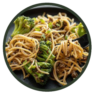 Garlic Pasta With Beef And Broccoli