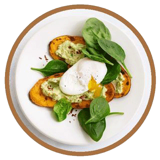 Avocado Spread On Sweet Potato Toast