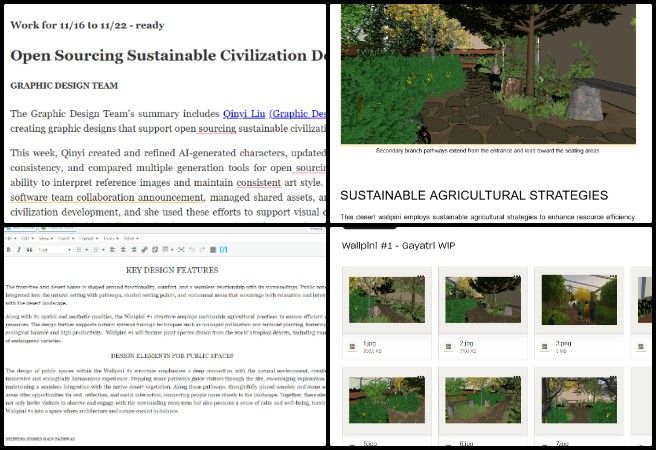 Pallavi, Highest Good Food, Improving the Human Living Experience, One Community Weekly Progress Update #663, Aquapini and Walipini planting updates, Zenapini 2 greenhouse content, sustainable agriculture web development, regenerative food system planning, eco-friendly image optimization, Highest Good Food initiative, open source sustainability work, community regenerative living, sustainable planting documentation, improving the human living experience