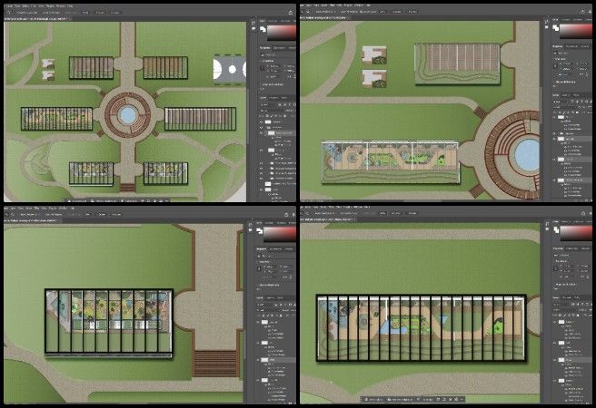 Shivangi, Highest Good Food, Jump-starting Our Sustainable Future, One Community Weekly Progress Update #659, Highest Good Food masterplan render, sustainable landscape detailing, plant and structure visualization, shadows beveling and texture refinement, eco architecture depth and realism, regenerative food system design, One Community open source platform, participatory sustainable development, sustainable site planning graphics, jump-starting our sustainable future