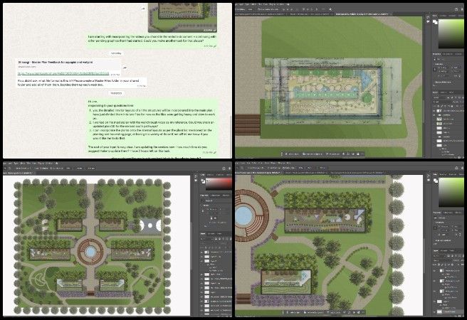 Shivangi, Highest Good Food, Open Sourcing Sustainable Civilization Development, One Community Weekly Progress Update #662, Aquapini and Walipini masterplan render, Zenipini interior landscape design, sustainable greenhouse layout, regenerative food infrastructure, plant and passage detailing, eco-friendly architectural visualization, Highest Good Food initiative, One Community open source development, sustainable civilization design, participatory ecological planning
