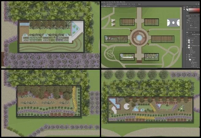 Shivangi, Highest Good Food, Pragmatic Eco-utopia Creation, One Community Weekly Progress Update #661, Aquapini and Walipini masterplan render, Zenipini masterplan graphics, sustainable greenhouse design, Highest Good Food presentation, open source architectural visualization, eco-utopia design graphics, regenerative food infrastructure, greenhouse structural differences diagram, sustainable community planning, One Community visual development