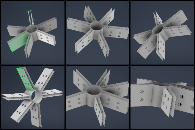 Shreyas, Duplicable City Center, Jump-starting Our Sustainable Future, One Community Weekly Progress Update #659, dome hub connector updates, Duplicable City Center dome system, structural model refinement, 3D architectural modeling, hub connector row design, modular dome construction, engineering model adjustments, structural update workflow, sustainable architecture project, collaborative dome development